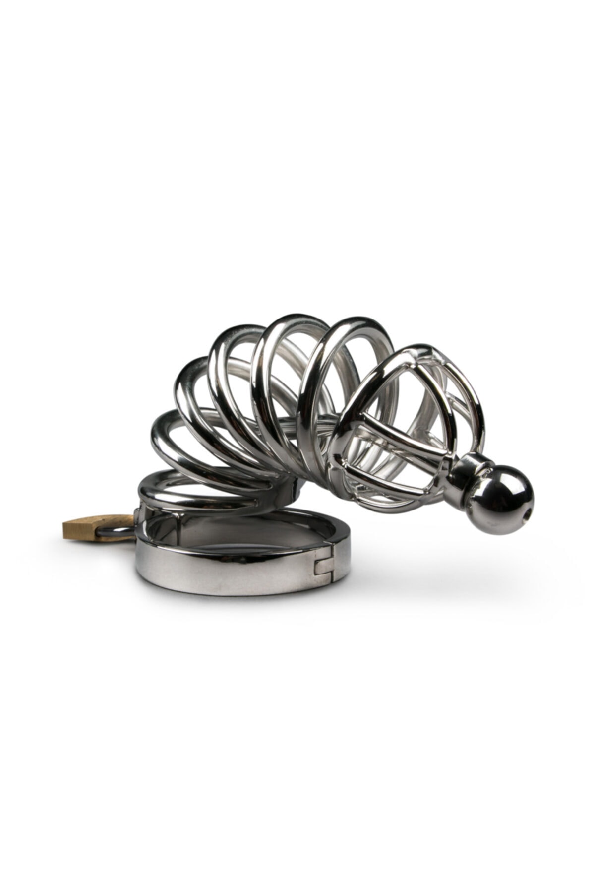 Металлическое кольцо с креплением за мошонку купить со скидкой в секс шопе  Фетиш и BDSM  Пояса верности