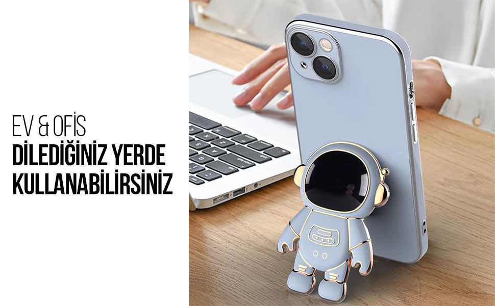 Mujgan Astronot Stand Telefon Tutucu Siyah Yap Kan Zelli I Telefon