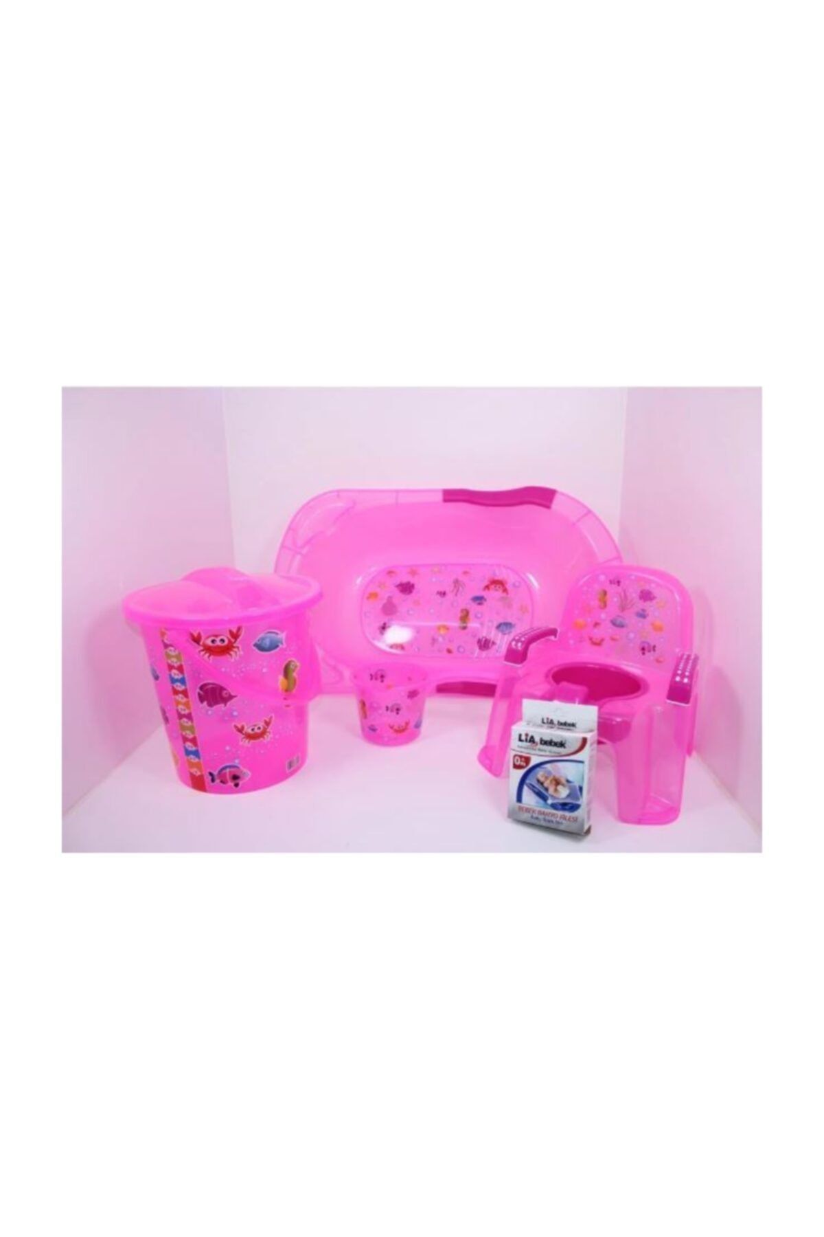 Baby Design Seffaf Pembe Bebek Banyo Seti 5 Parca Trendyol