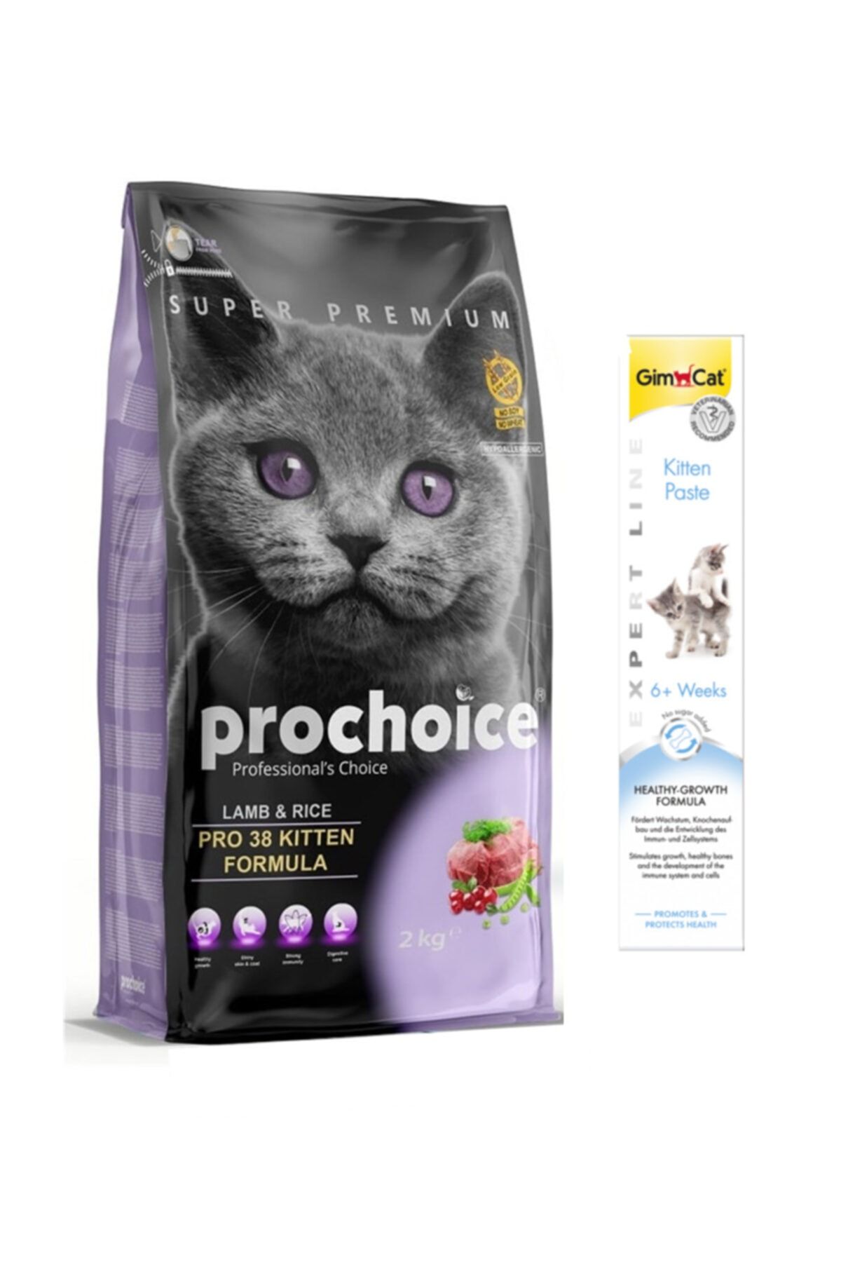 Pro Choice 38 Kitten Lamb Rice Kuzulu Yavru Kedi Mamasi 2 Kg Yavru Kediler Icin Kalsiyumlu Vitamin Macunu 50gr Trendyol