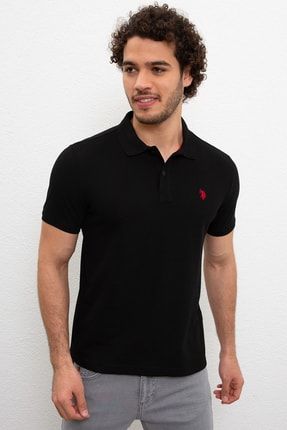 us polo t shirts black