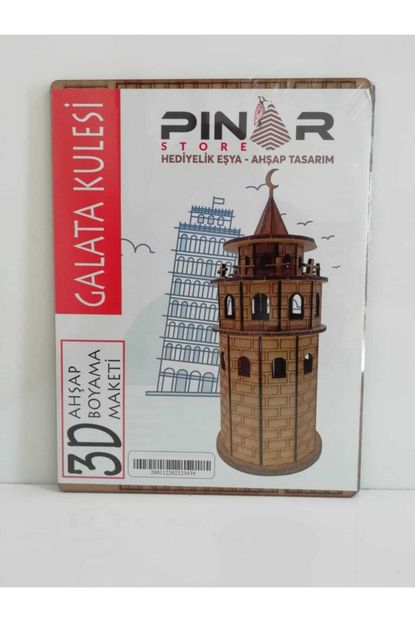 Pinarstore 3d Ahsap Boyama Maketi 3d Puzzle Galata Kulesi Maketi