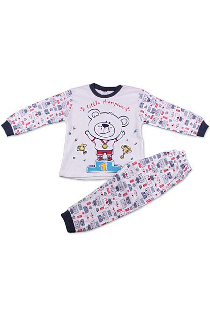 Supermini Erkek Cocuk Ayicikli Pijama Takimi Ts4850 Trendyol