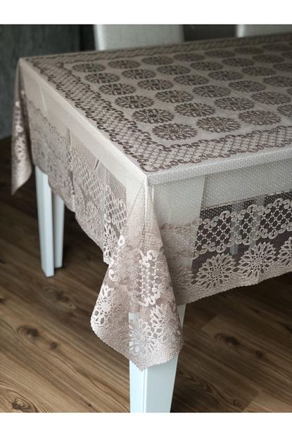 Enesceyiz Orme Pano Desenli Masa Ortusu 160x220 Kahverengi Wn421 Trendyol