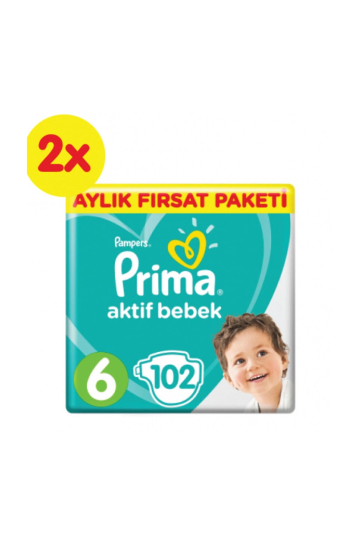 prima bebek bezi aktif bebek 6 beden 204 adet ekstra large aylik firsat paketi fiyati yorumlari trendyol