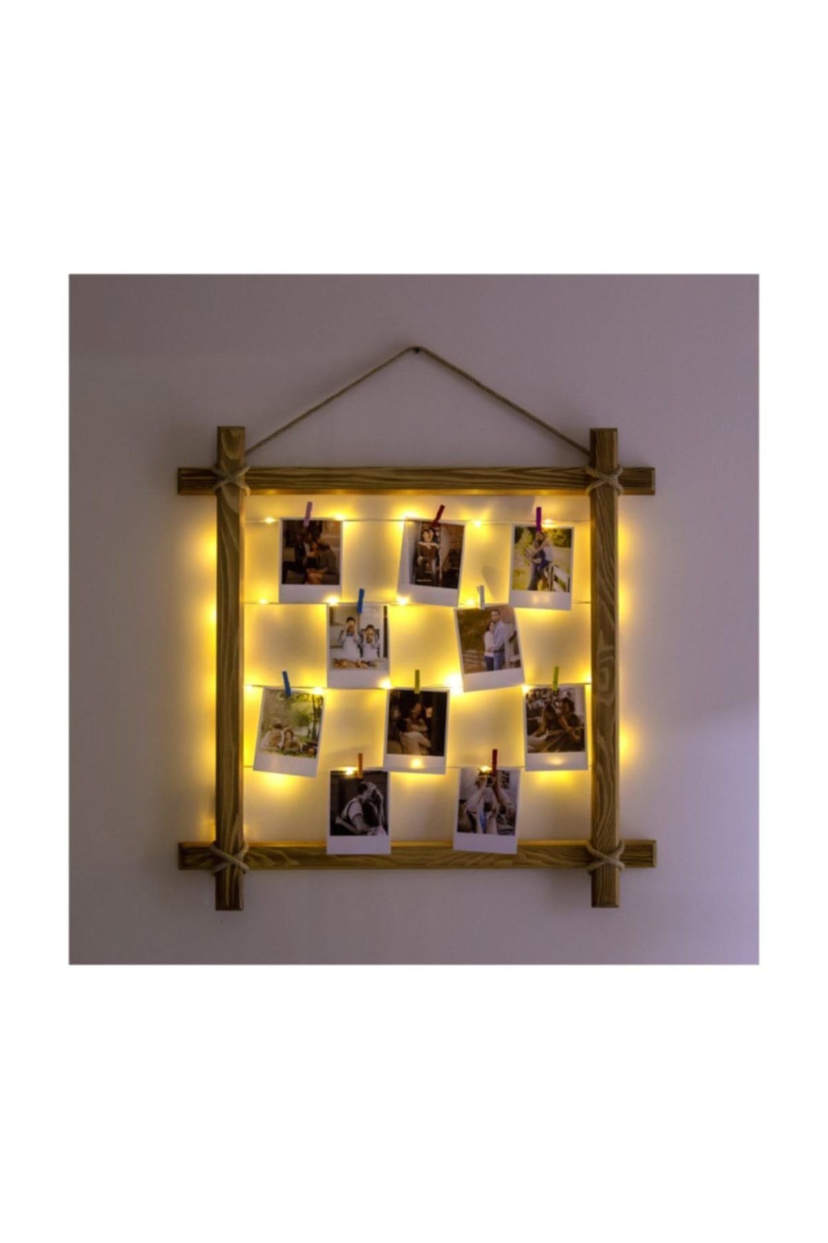 ipli cerceve isikli ipli mandalli kare fotograf cercevesi fiyati yorumlari trendyol