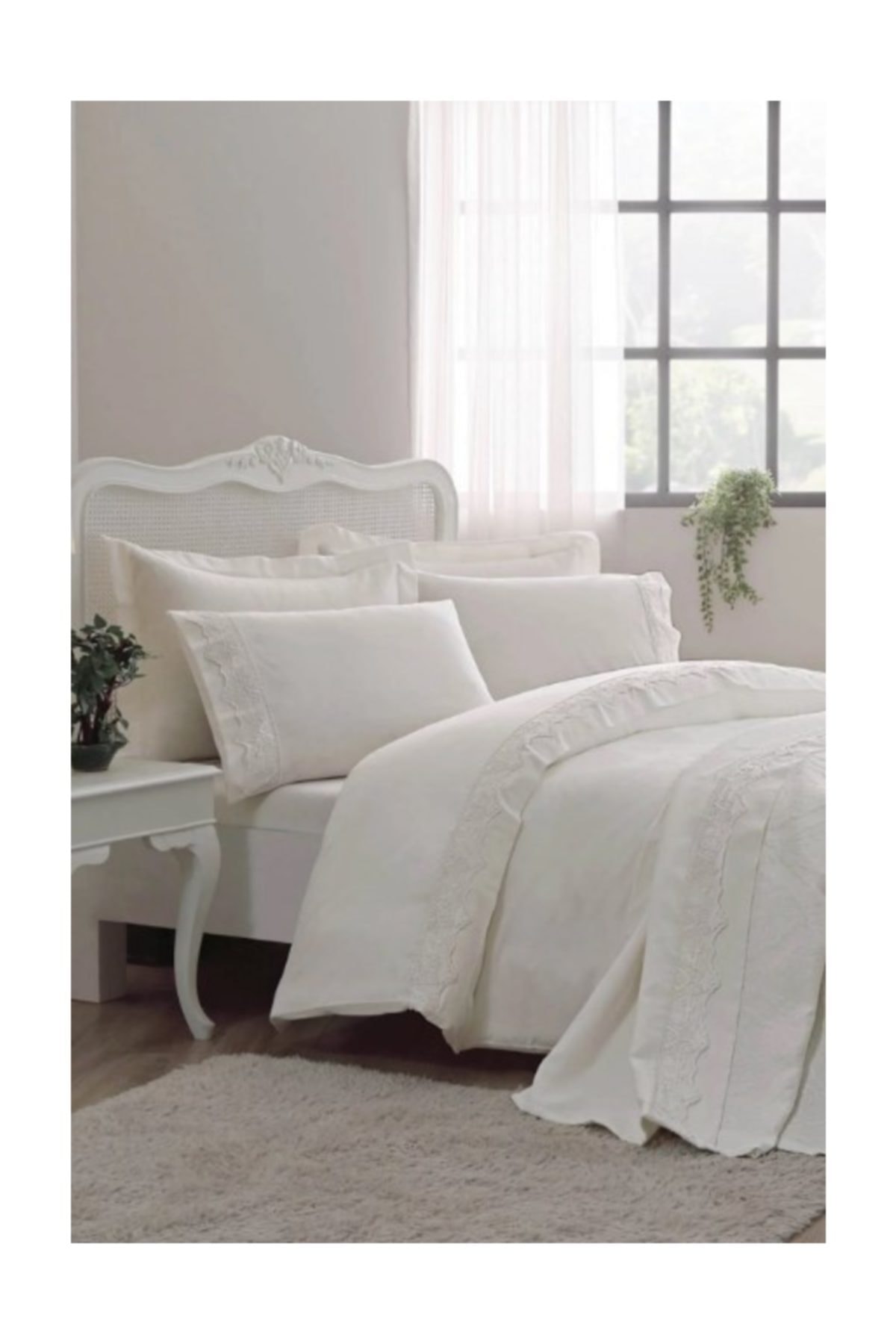 Tac Natali Cift Kisilik Pikeli Nevresim Takimi Ekru Fiyati Yorumlari Trendyol