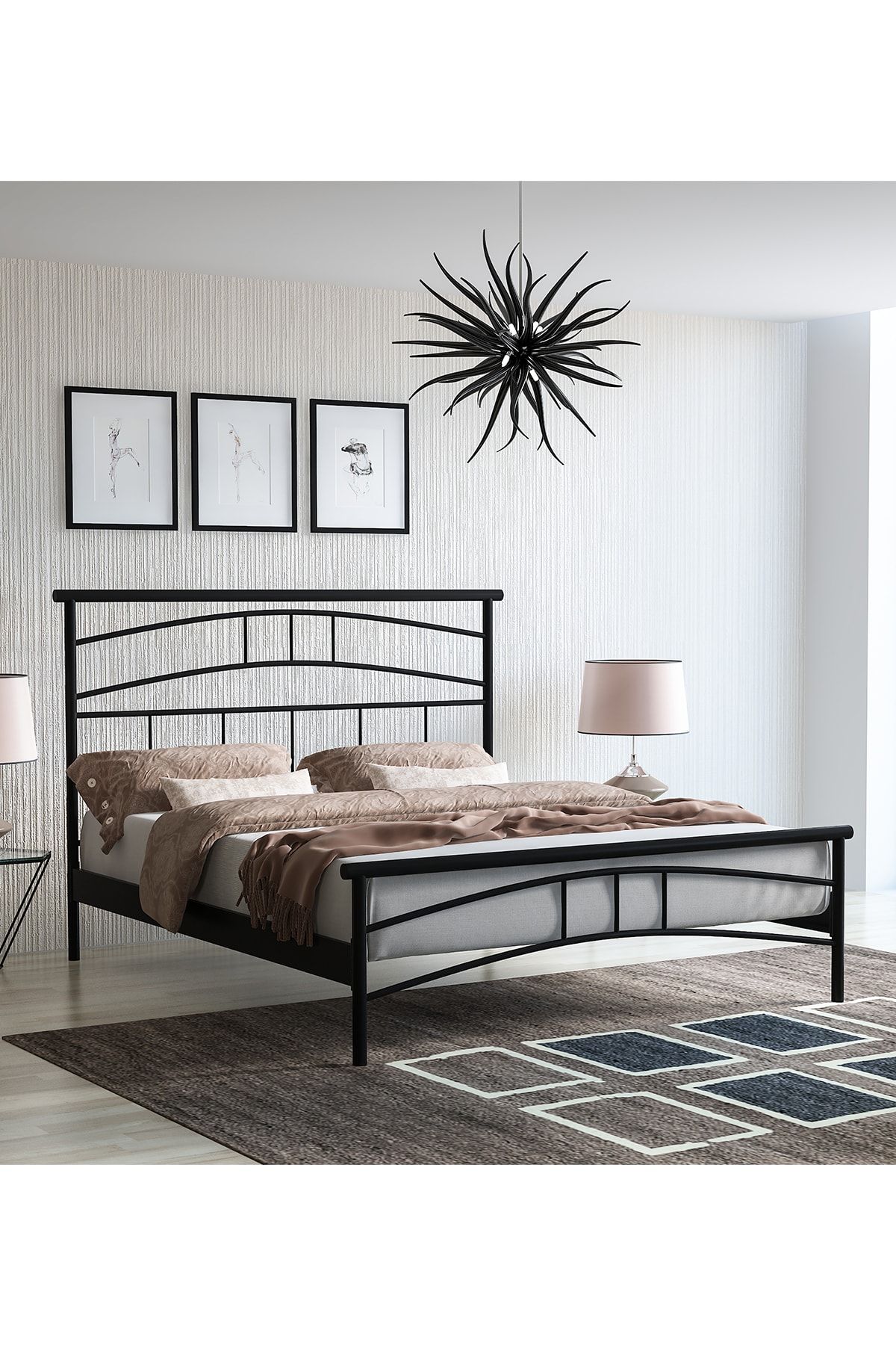 Fano Kenza 90x200 Metal Karyola Tek Kisilik Ferforje Tarz Yatak Trendyol