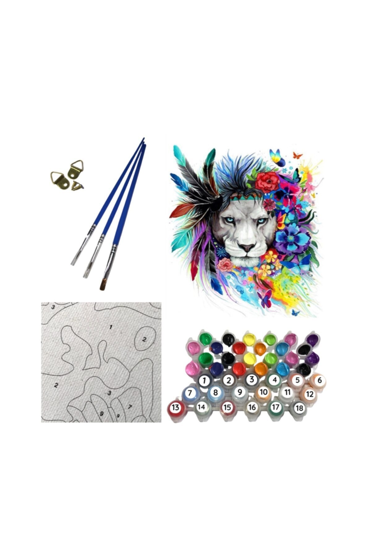 Talehobby Sayilarla Boyama Hobi Seti Boyalar Ve Fircalar Cerceveli 40x50cm Numarali Akrilik Boya Tablo Seti Fiyati Yorumlari Trendyol