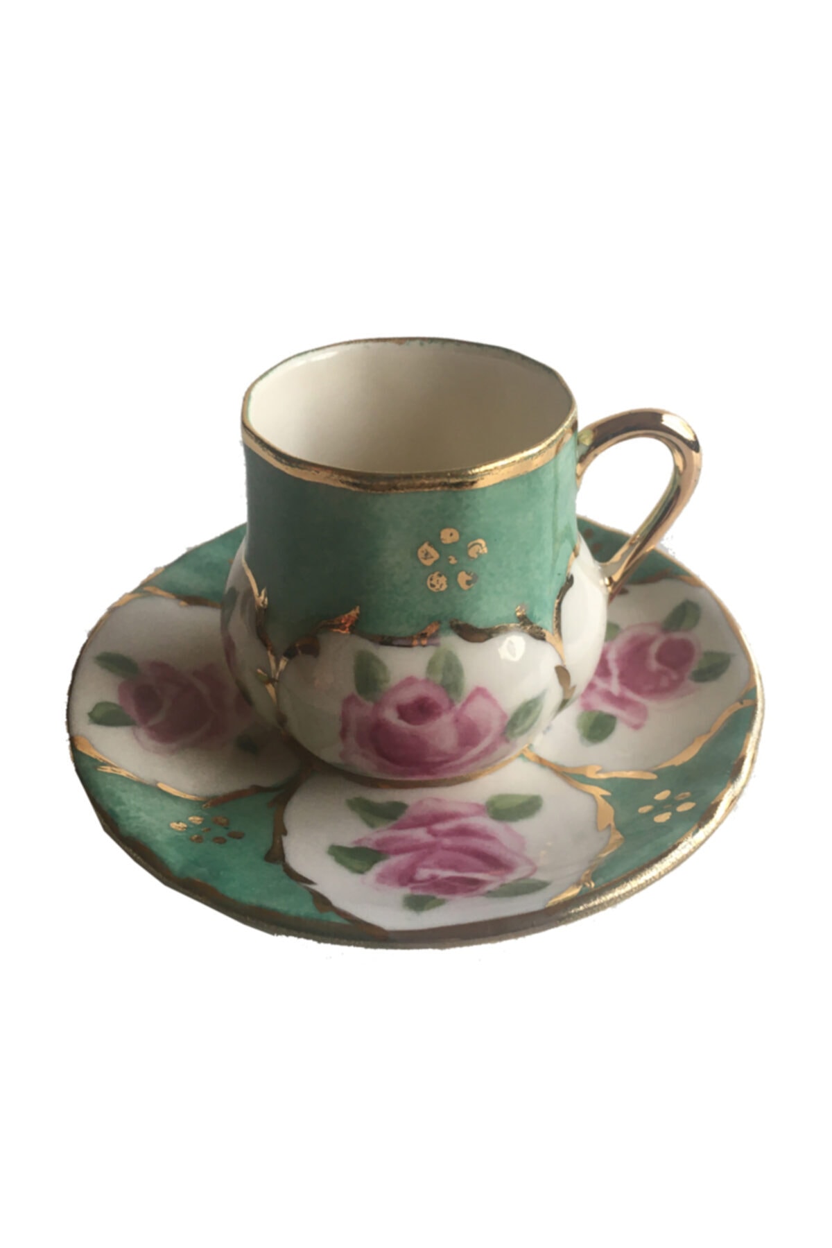 Vago Minds El Boyama Saray Fincan Seti 2 Li Yesil Fiyati Yorumlari Trendyol