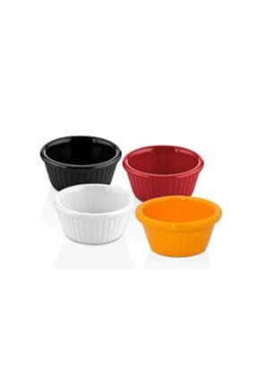 4 Adet 6 Cm 35 ml Mini Boy Polikarbon Plastik Sosluk Ketçaplık Lokumluk Sos Kabı ( SİYAH) Image 0