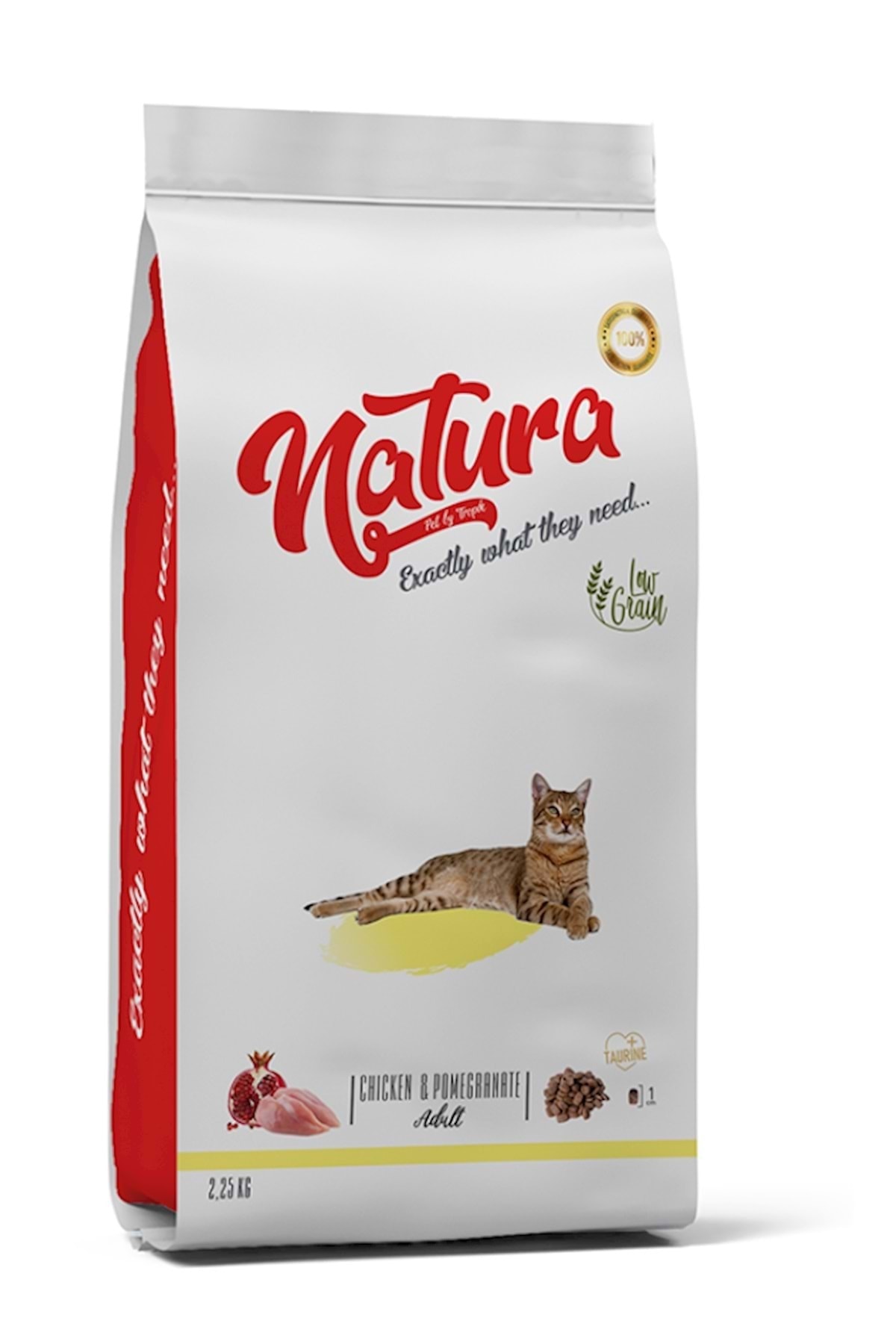 natura Düşük Tahıllı Yetişkin Kedi Maması Tavuk & Nar 2,25 Kg