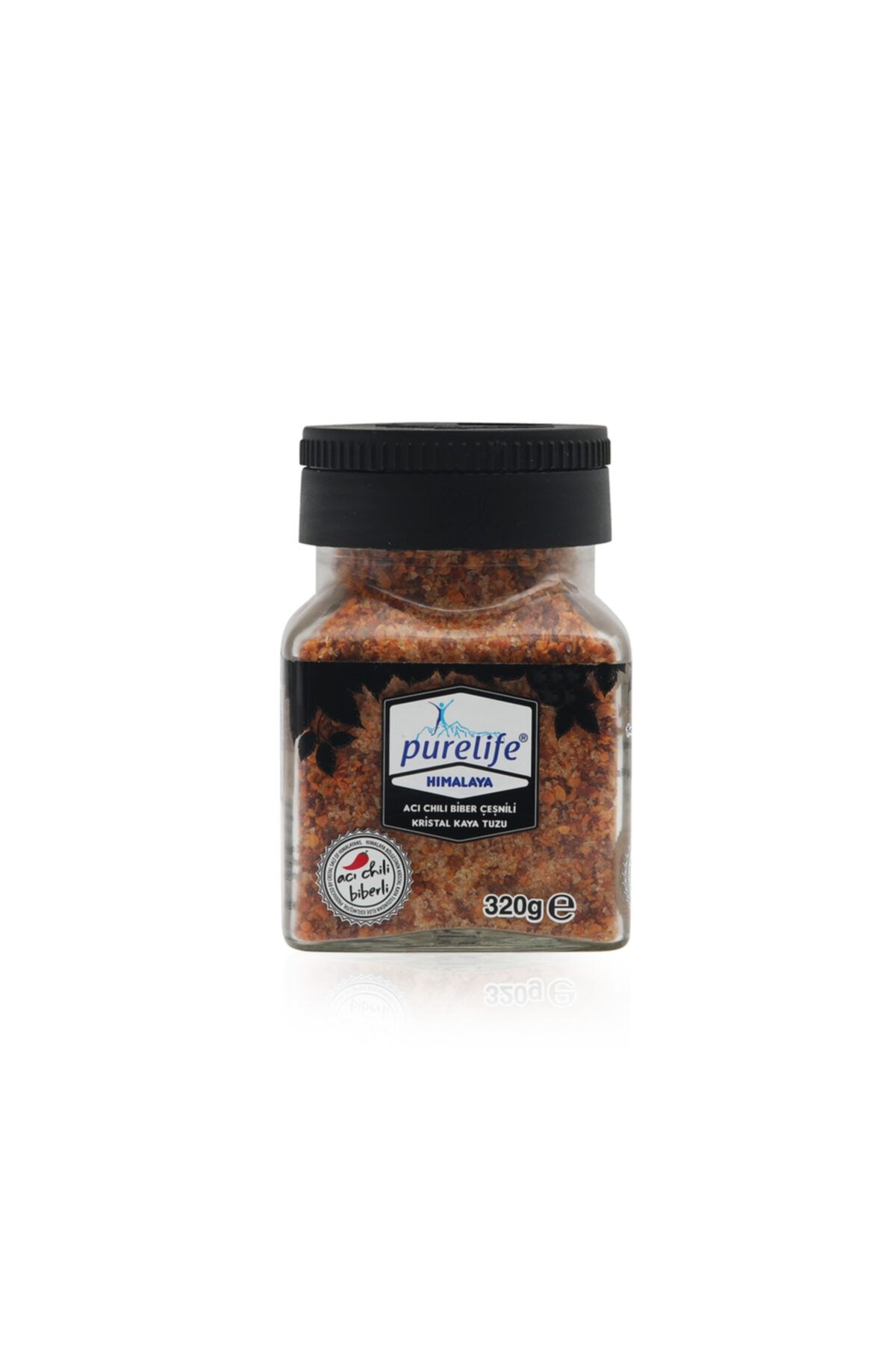 PureLife Himalaya Chili Biberli Ince Kaya Tuzu Cam Kare 320g