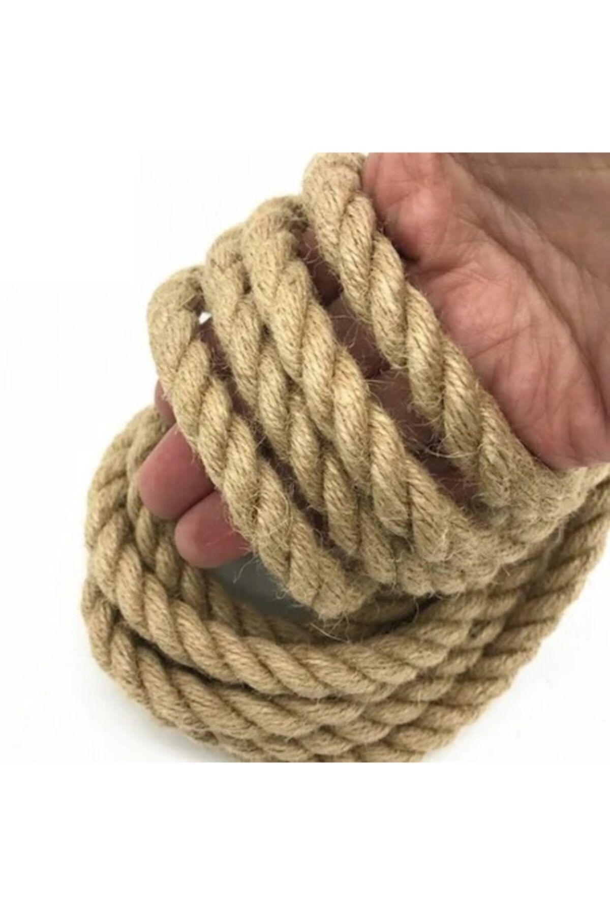 EldenHırdavat Jüt Halat 12 Mm Ip Kendir Urgan Açık Kahve 40 metre