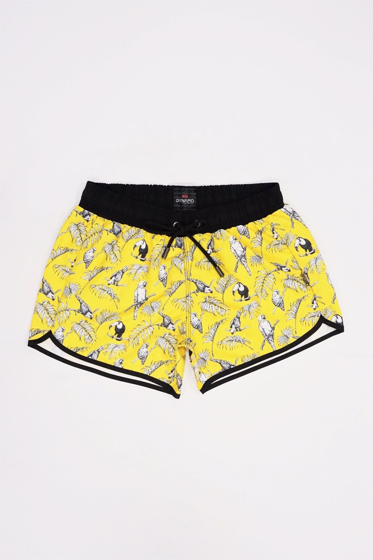 DYNAMO Kadın Sarı Yaprak Desenli Deniz Şortu R4 12021