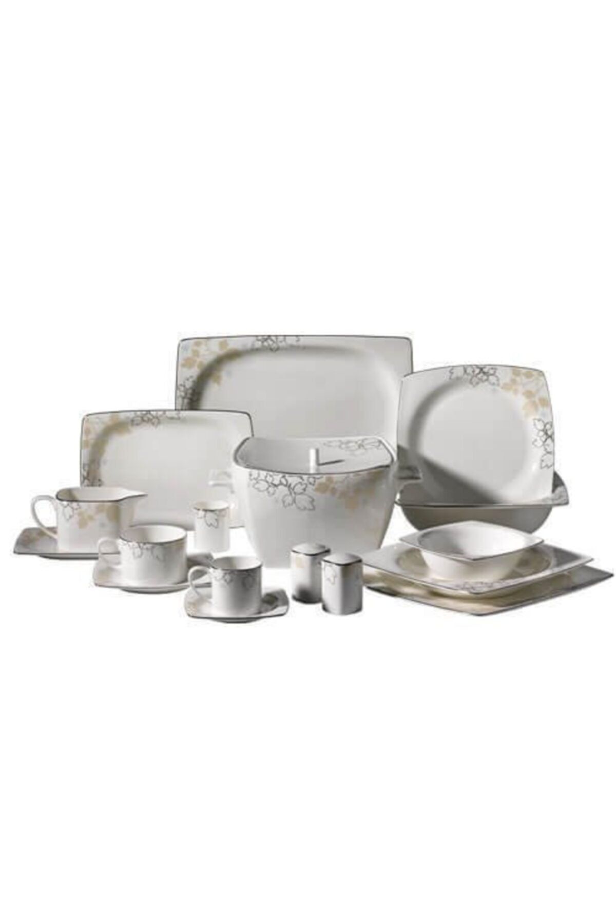 KORKMAZ Bone Selectıon 86 Parça Kare Yemek Takımı  A8408