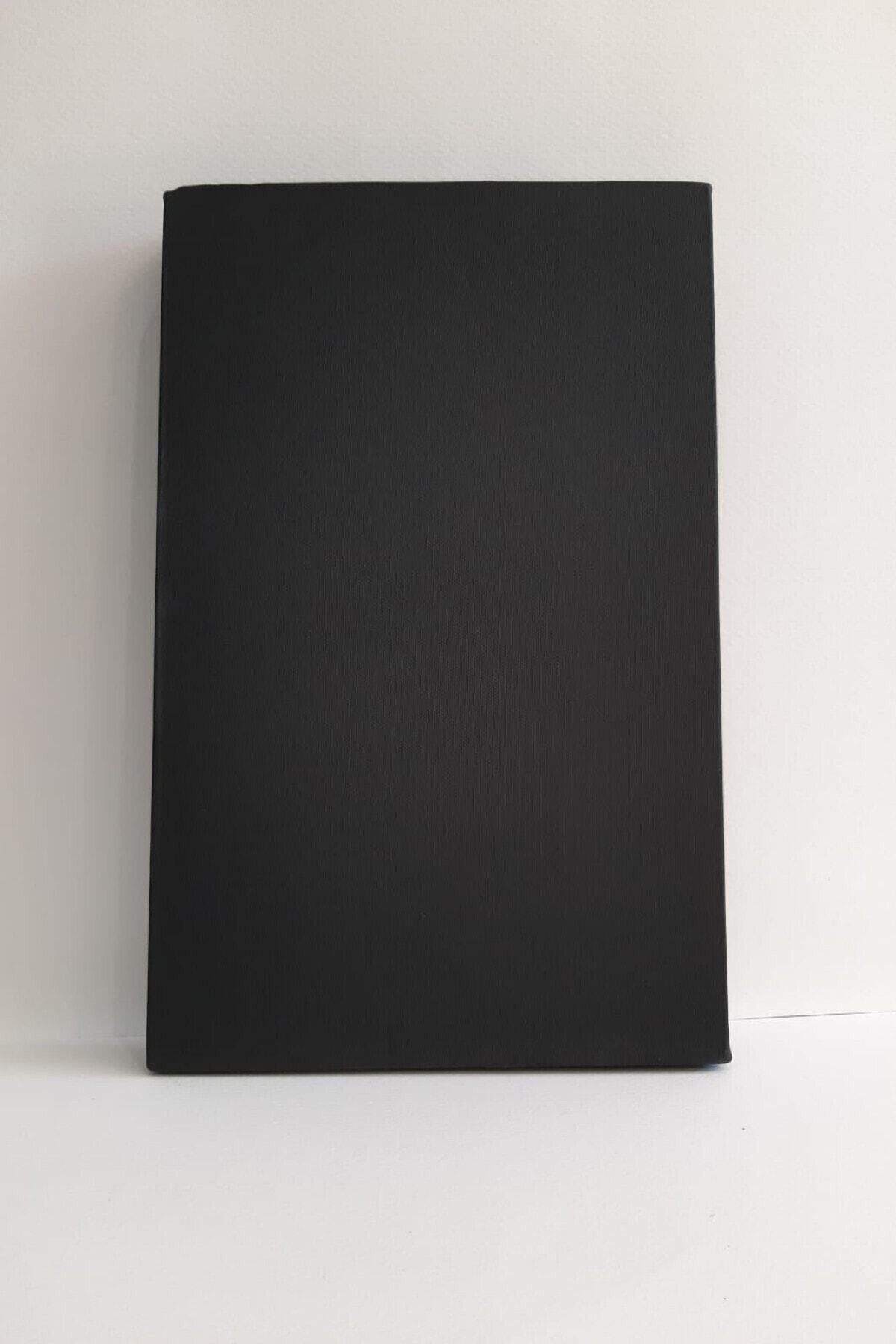 ARTSANART Kenar Kalınlığı 4 cm Profesyonel Duble Siyah Tuval 50x60