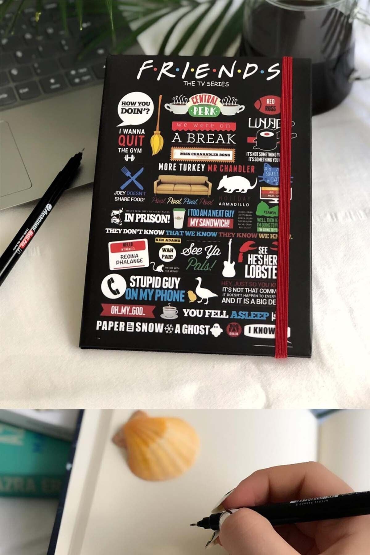Patladı Gitti Friends Tasarımlı Lastikli Defter
