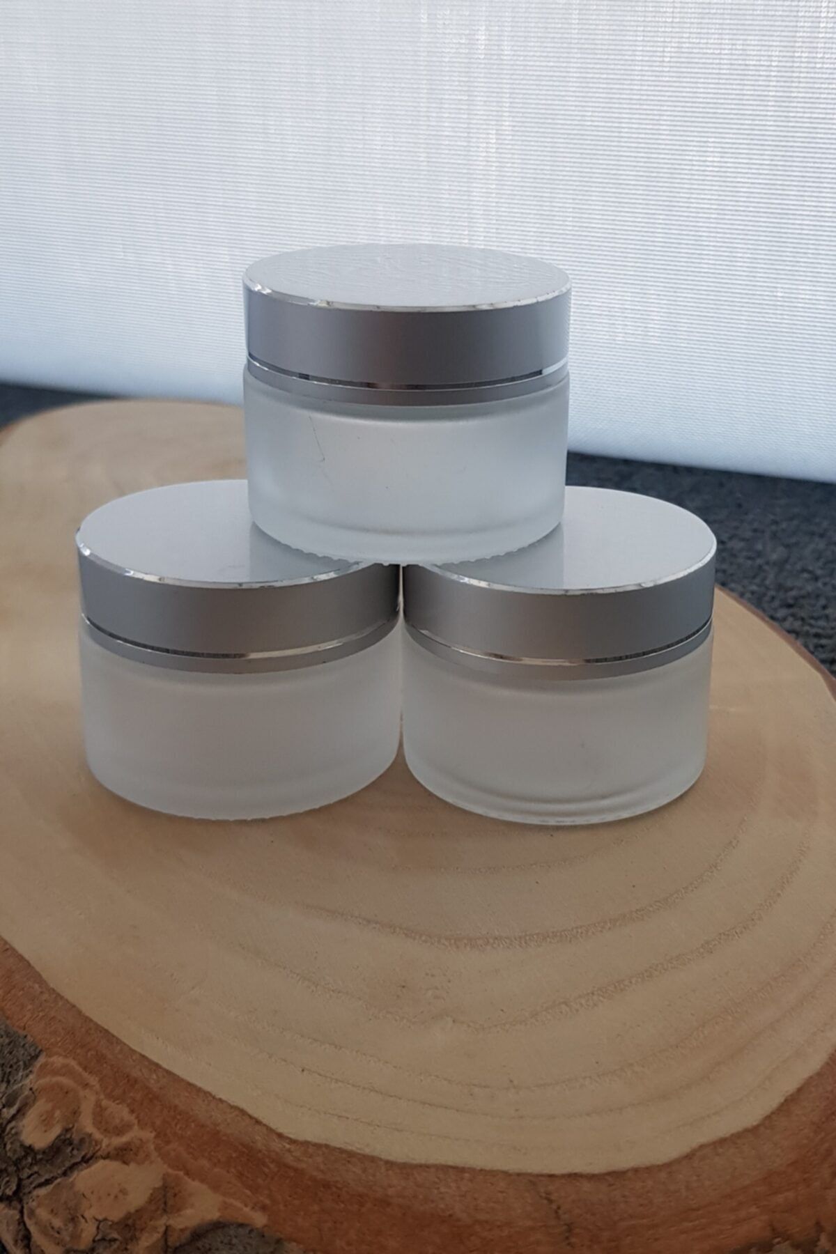 Therapium Naturalis 3'lü Beyaz Cam Krem Kavanozu 30 cc