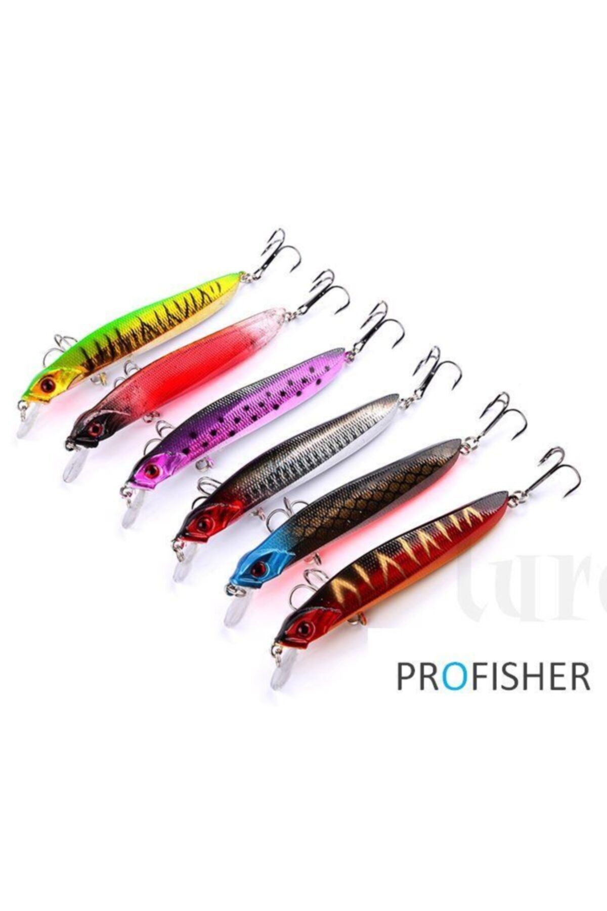 Profisher Profısher 6 Lı Set Sert Yapay Reflekte Balık Pro Yem