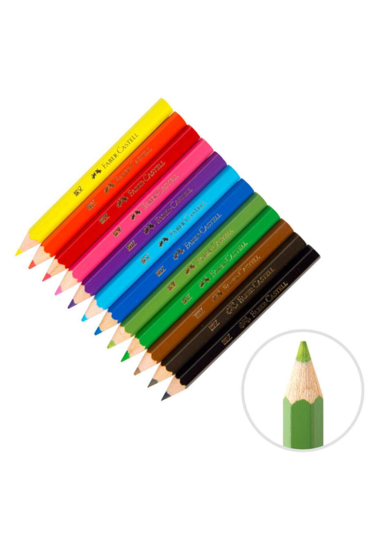 faber castell kisa boy 12 li kuru boya kalemi 12 renk kisa 9 5cm fiyati yorumlari trendyol