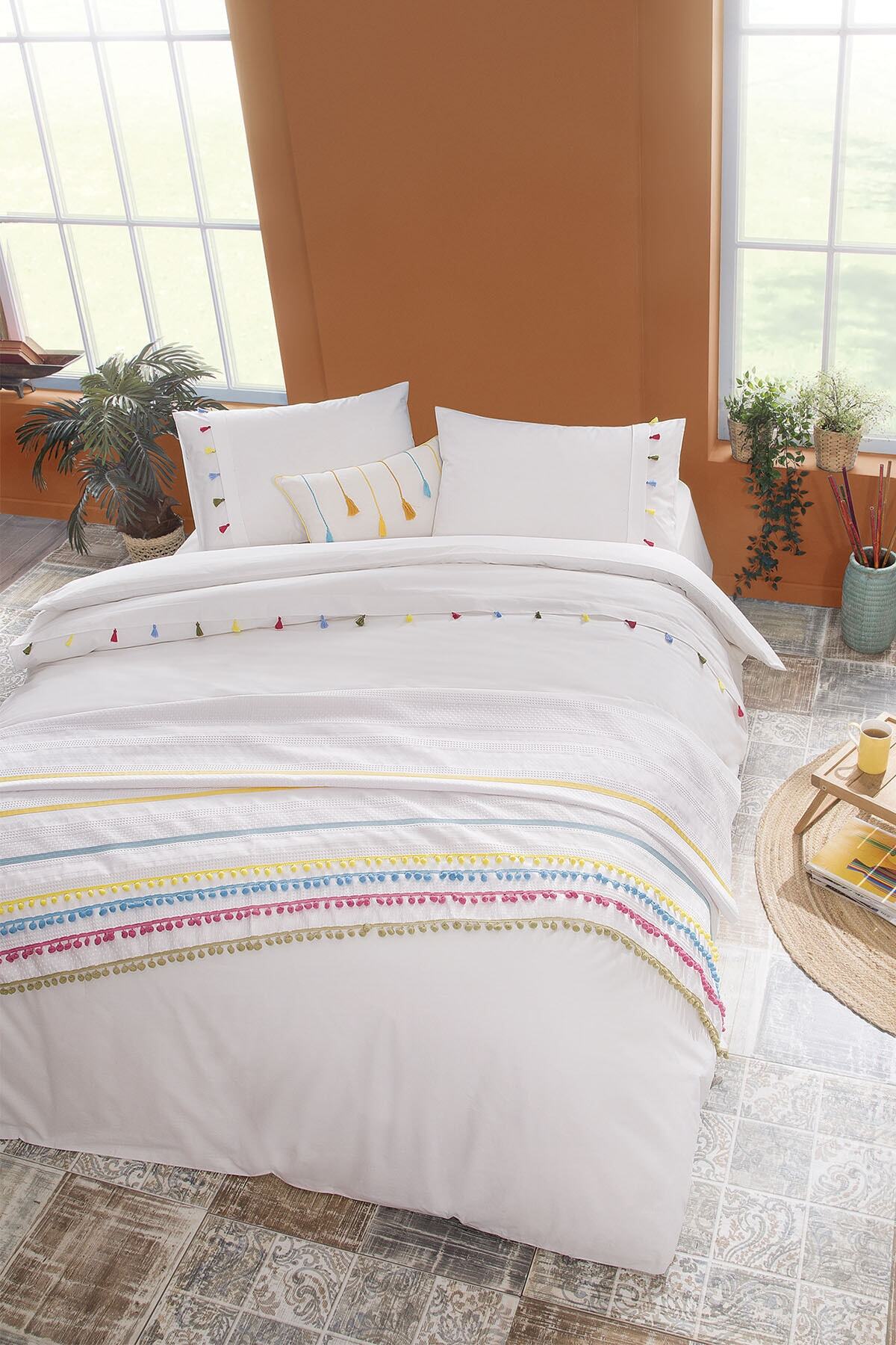 Yatas Nona Ranforce Puskullu Cift Kisilik Nevresim Takimi Fiyati Yorumlari Trendyol