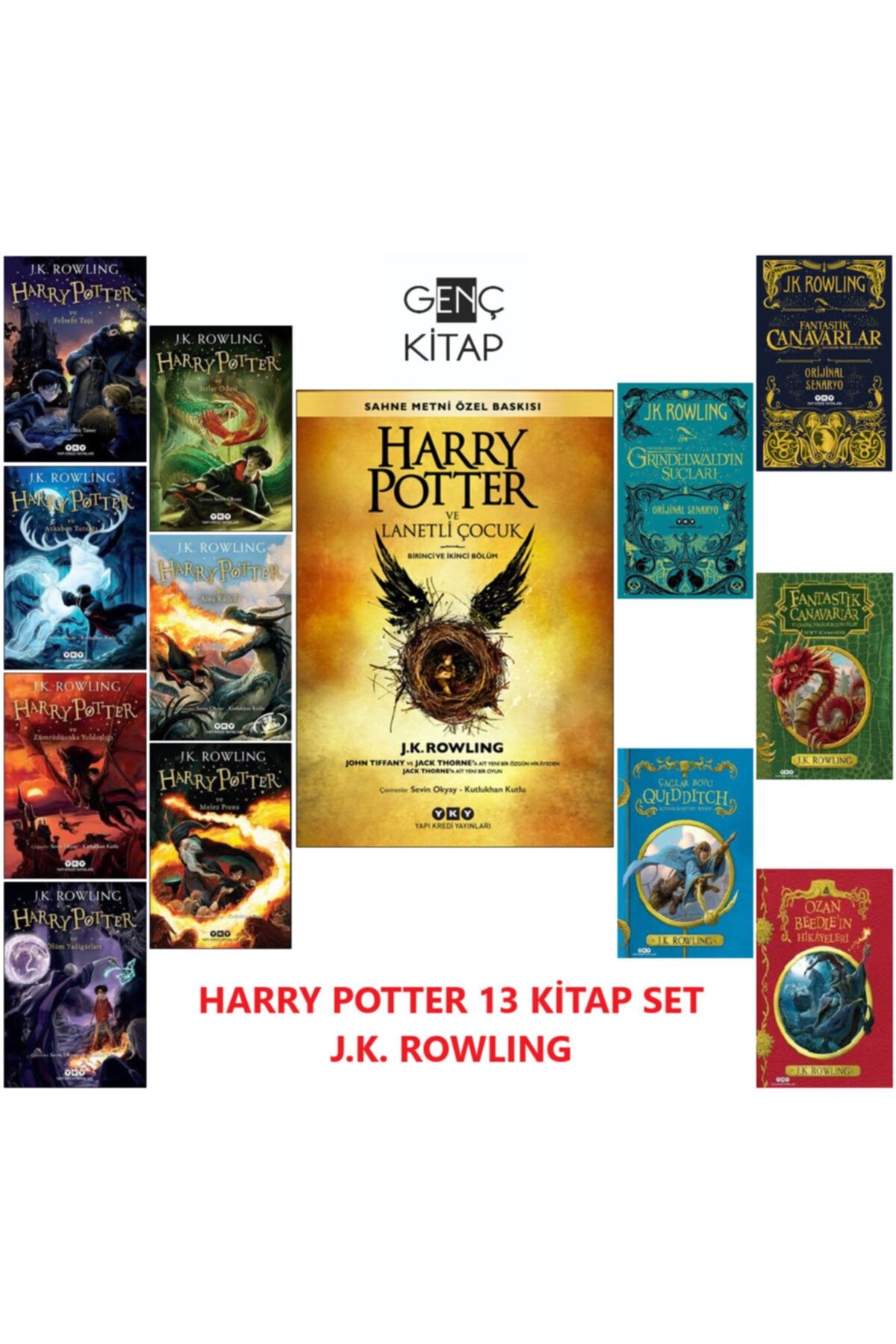 Yapi Kredi Yayinlari Harry Potter Serisi 13 Kitap Set J K Rowling Trendyol