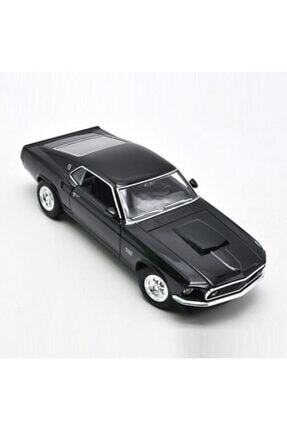 Ford Mustang Siyah 1/24 Ölçek Metal Model Oyuncak Araba Image 0