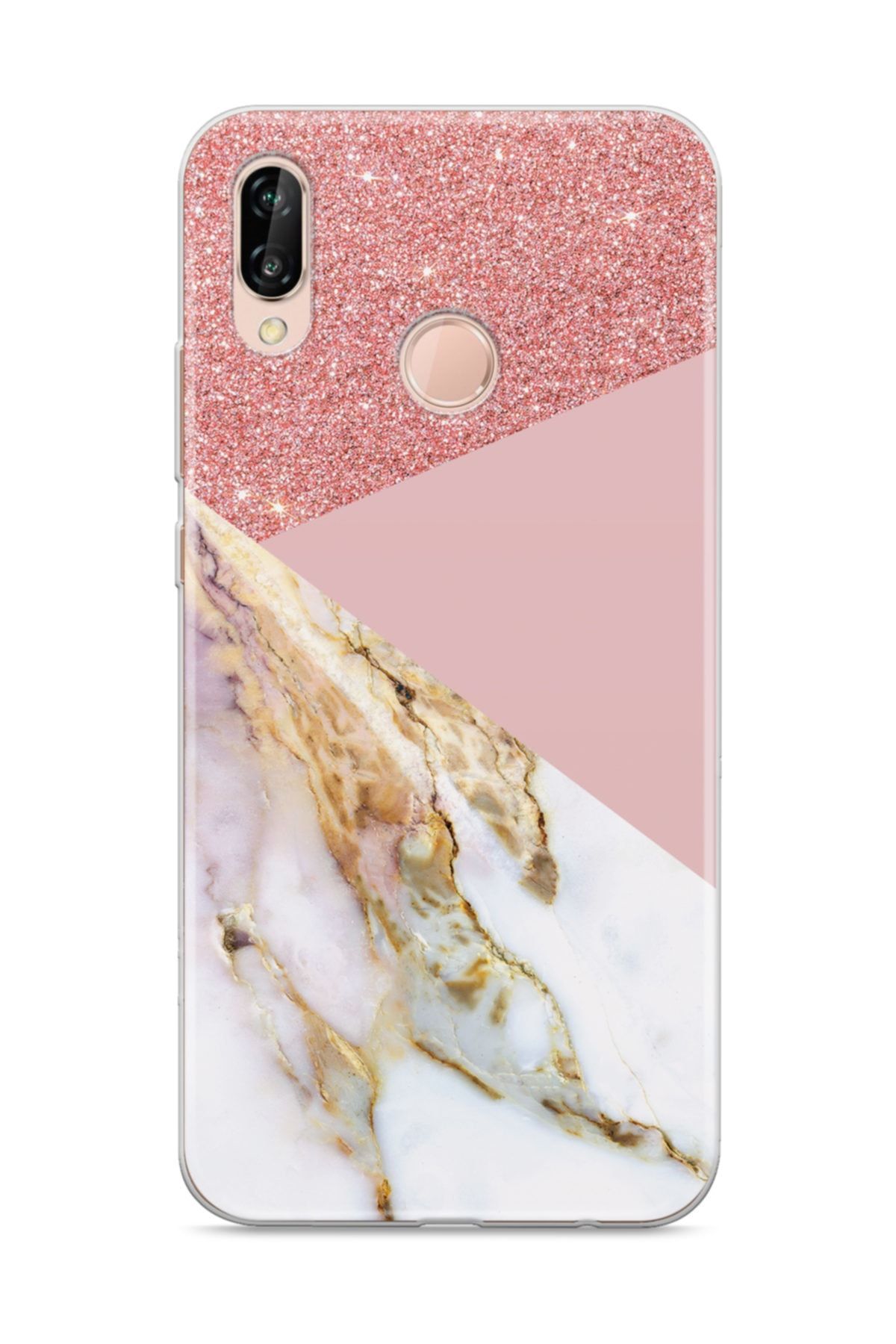 wowicase huawei p20 lite telefon kilifi simli mermer tasarimli fiyati yorumlari trendyol