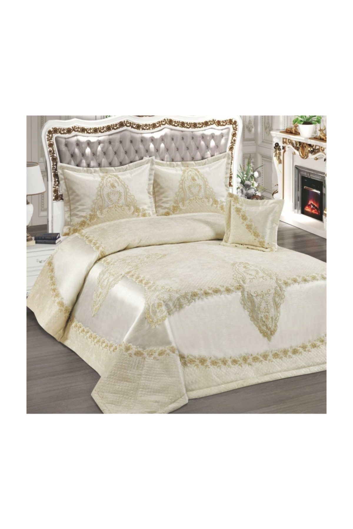 kosem ceyiz si bella home luks abiye yatak ortusu zumre fiyati yorumlari trendyol