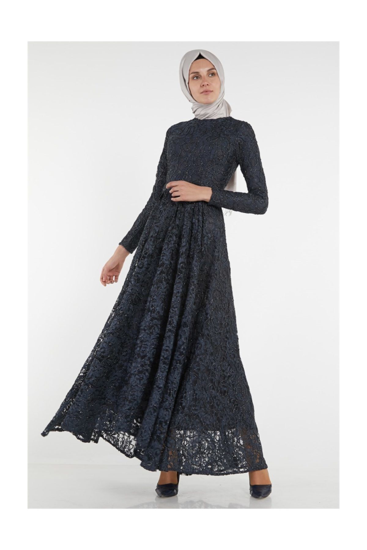 Armine Abiye Elbise 18ya1625 Antrasit