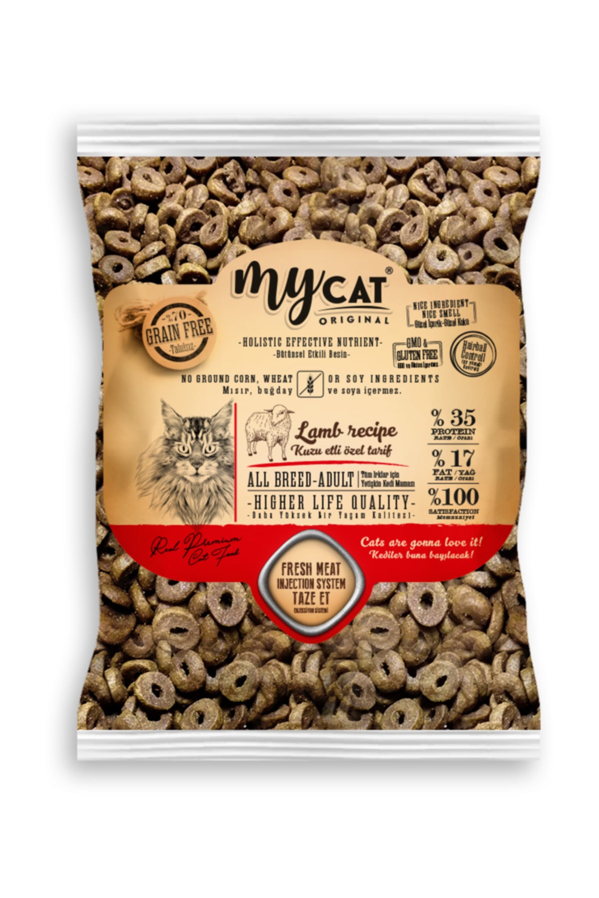 My Cat Mycat %70 Tahılsız Kuzu Etli  All Breed-tüm Irklar Için Kedi Maması  (1 kg)