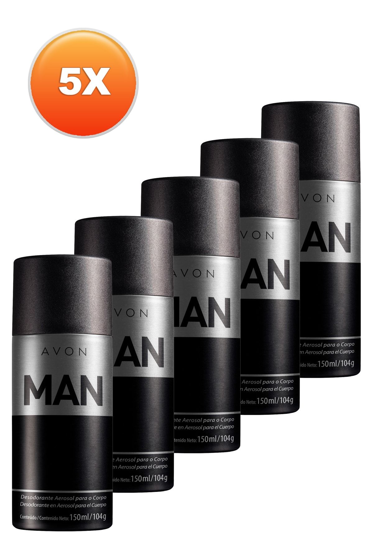 AVON Man Erkek Deodorant 5'li Set 5050000101356