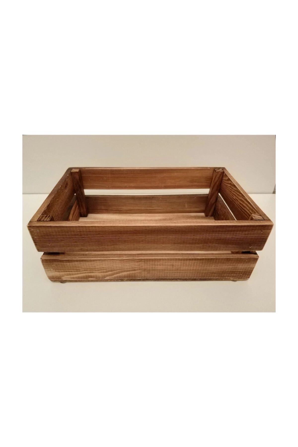 woodone Çok Amaçlı Ahşap Kasa Kitaplık Dekorasyon Raf 17x27x9