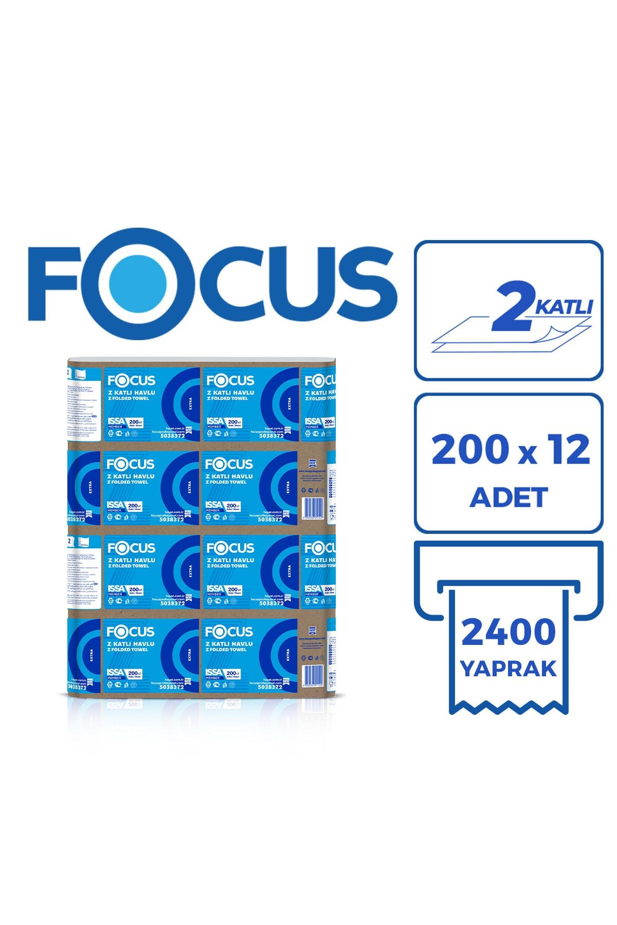 Focus Extra Z Katlı Havlu 12X200 Yaprak