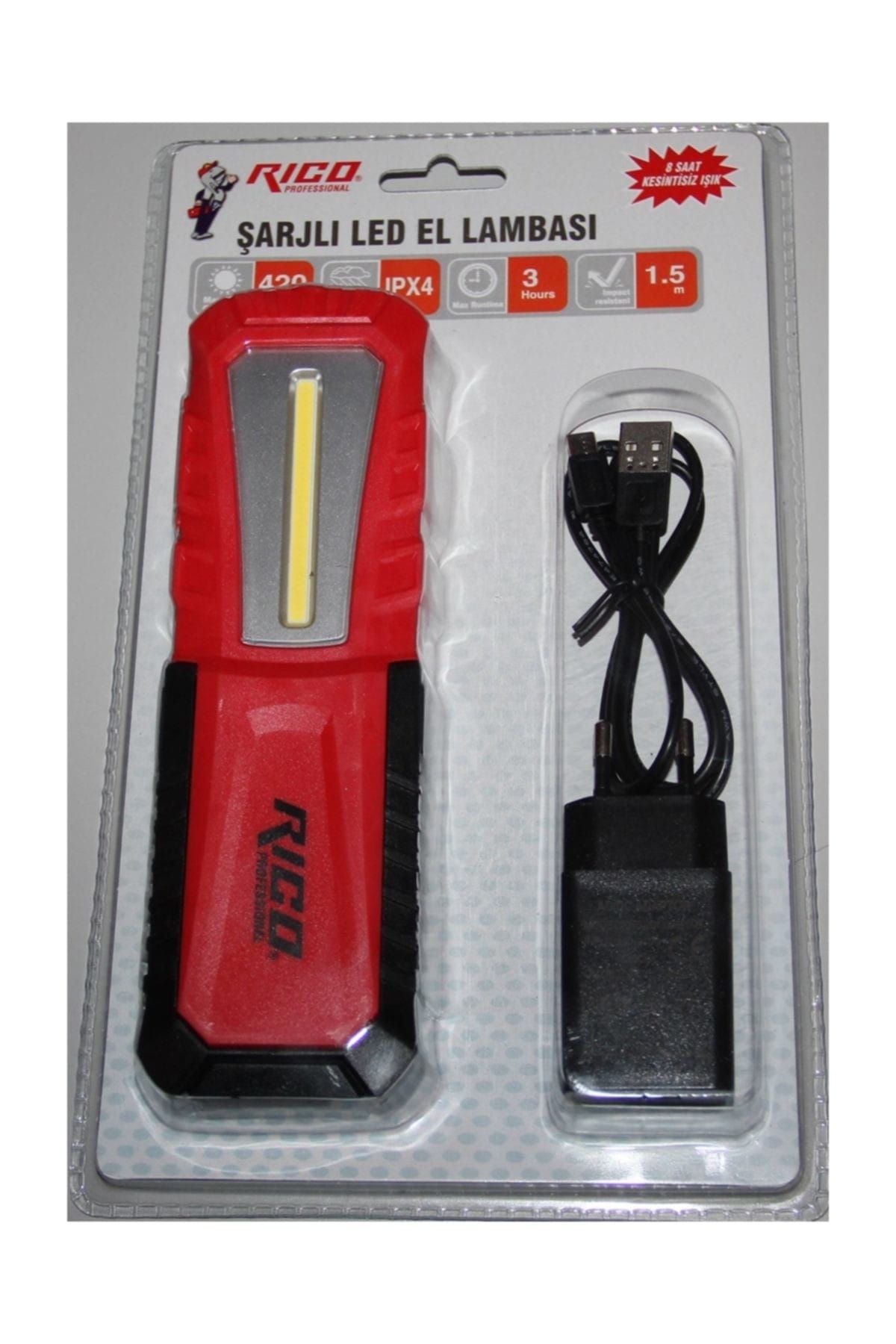 rico rc0028 420 lumens sarjli led el feneri el lambasi miktanisli fiyati yorumlari trendyol