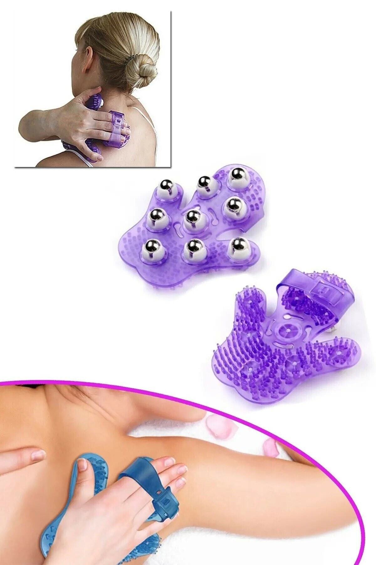 Chermik Bilyeli Masaj Eldiveni Massage Glove Silikon Bilye El Bel Boyun