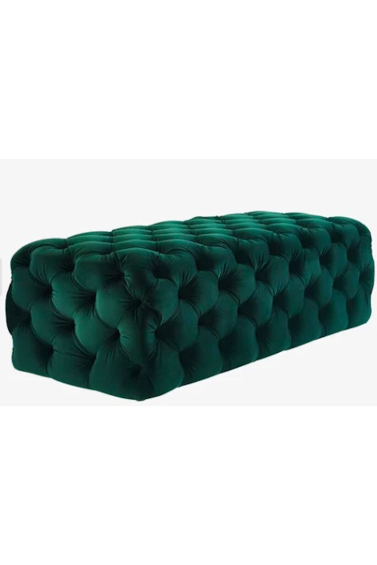 Karetta Mobilya Karetta Zümrüt Yeşil Kapitone Puf 120*50*45cm