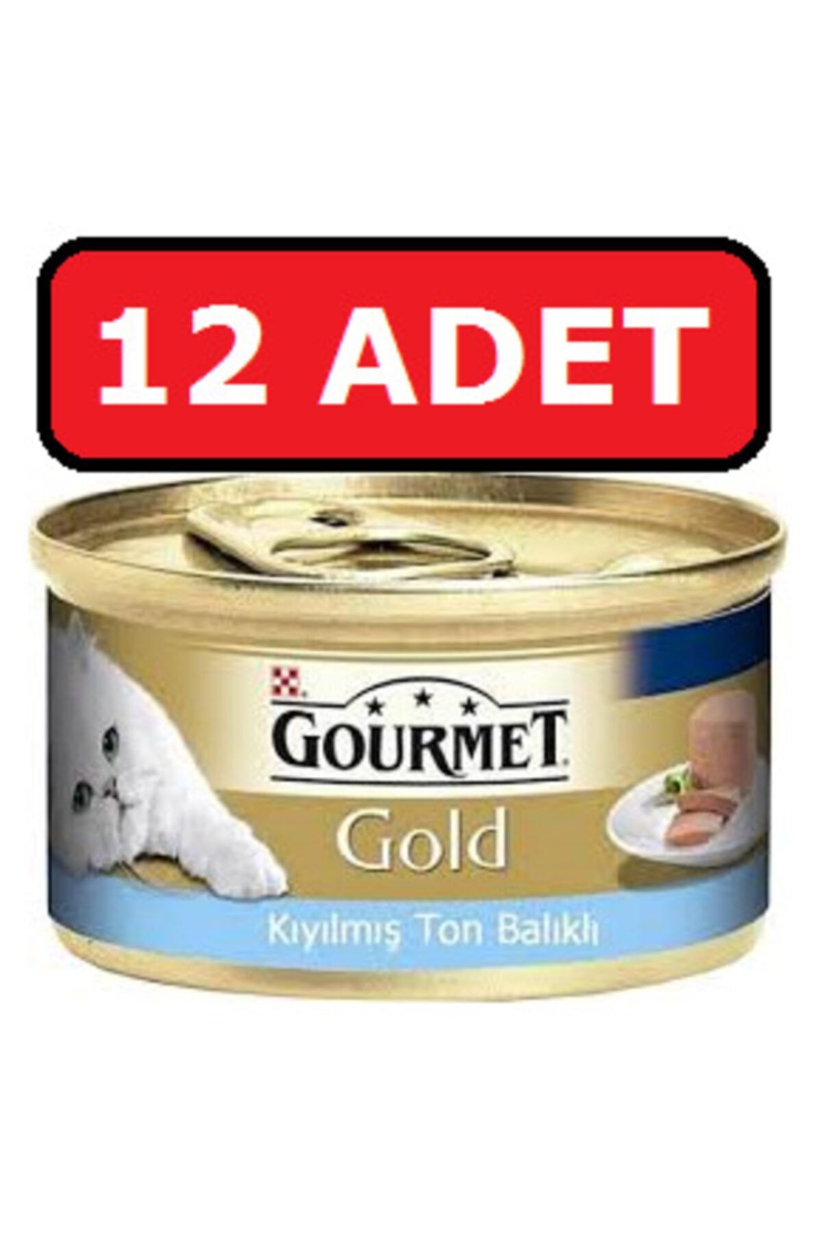 Purina Gourmet Gold Kıyılmış Ton Balıklı Kedi Konservesi 85 gr 12 Adet