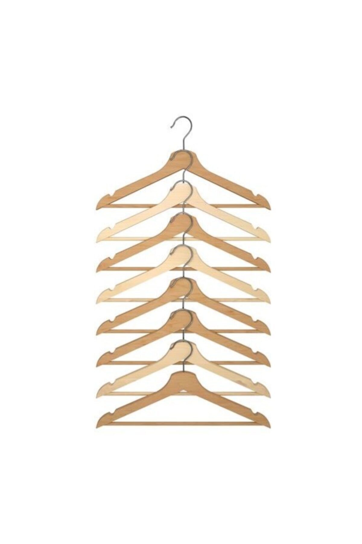 FOX STORE Bumerang Giysi Askısı, Natürel Ahşap 302.385.43