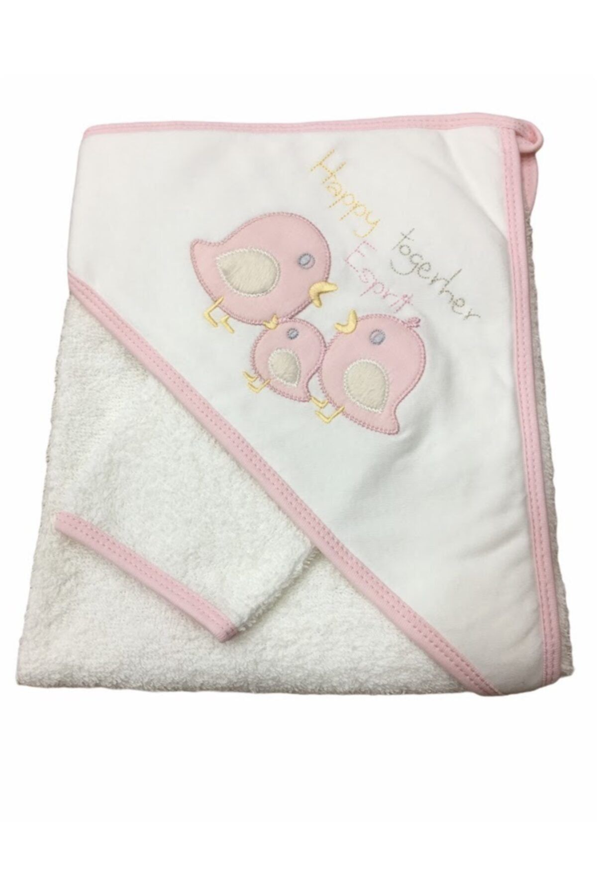 ACAR HAVLU Kız Bebek Pembe Banyo Havlusu