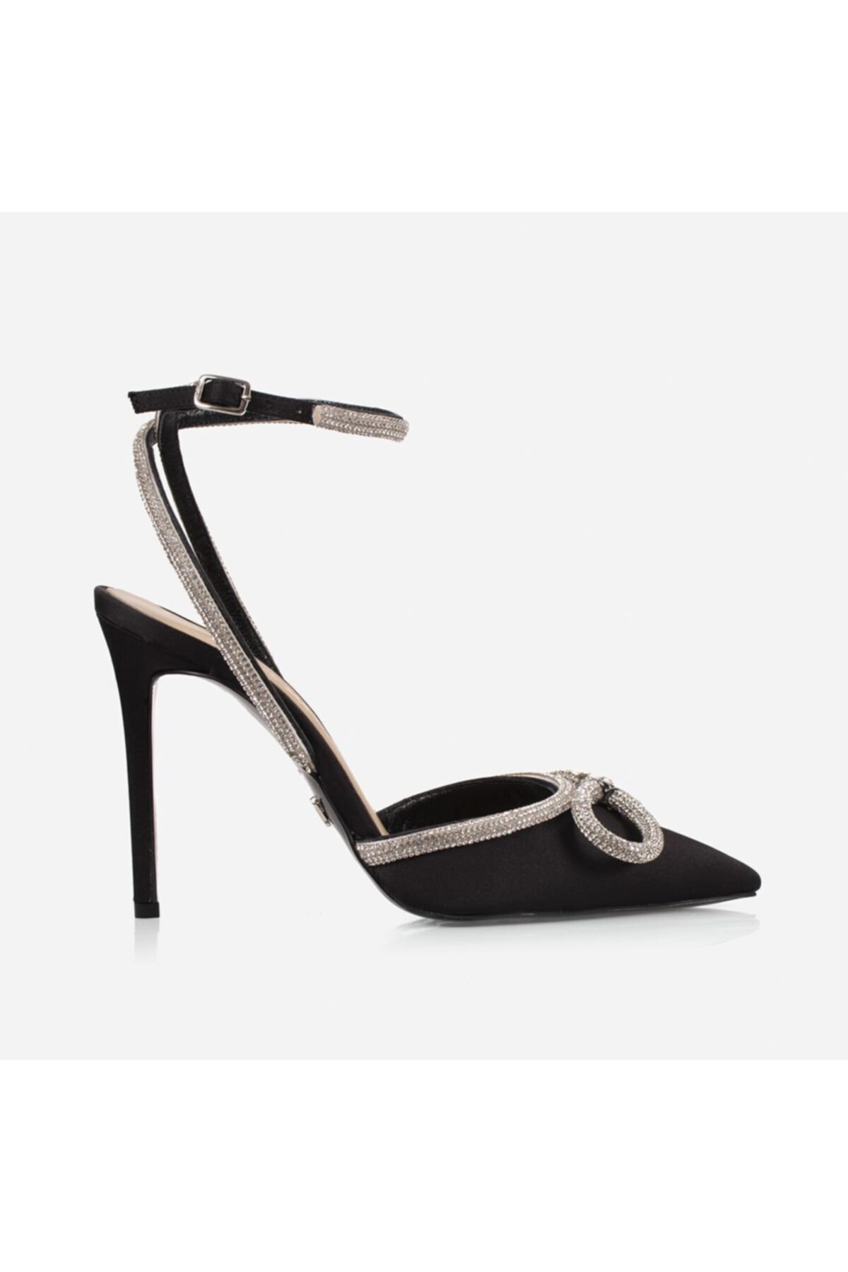 Jabotter Cindy Siyah Saten 10 Cm Stiletto