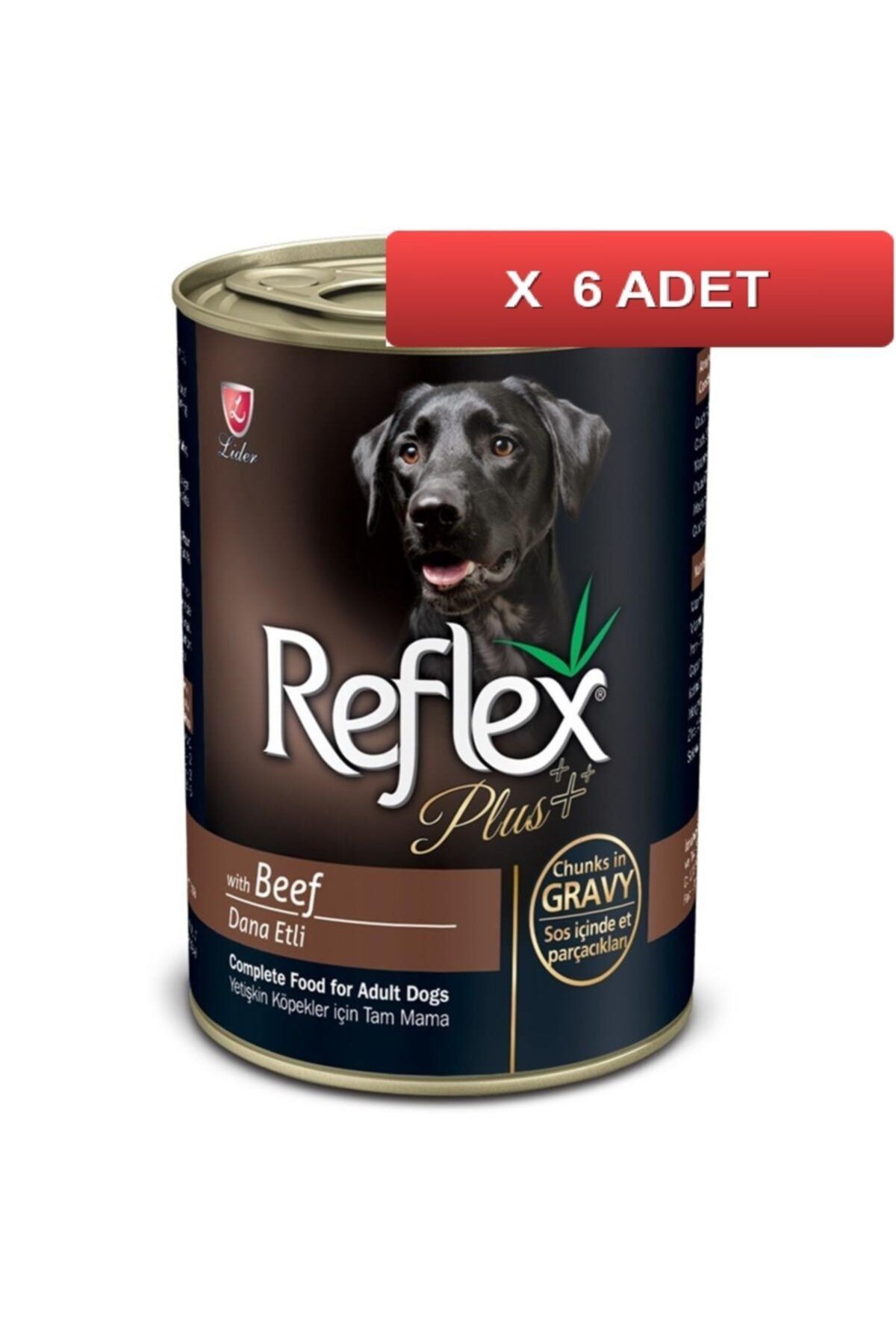 Reflex Plus Biftekli Parça Etli Köpek Konservesi 400 Gr (6 Adet)