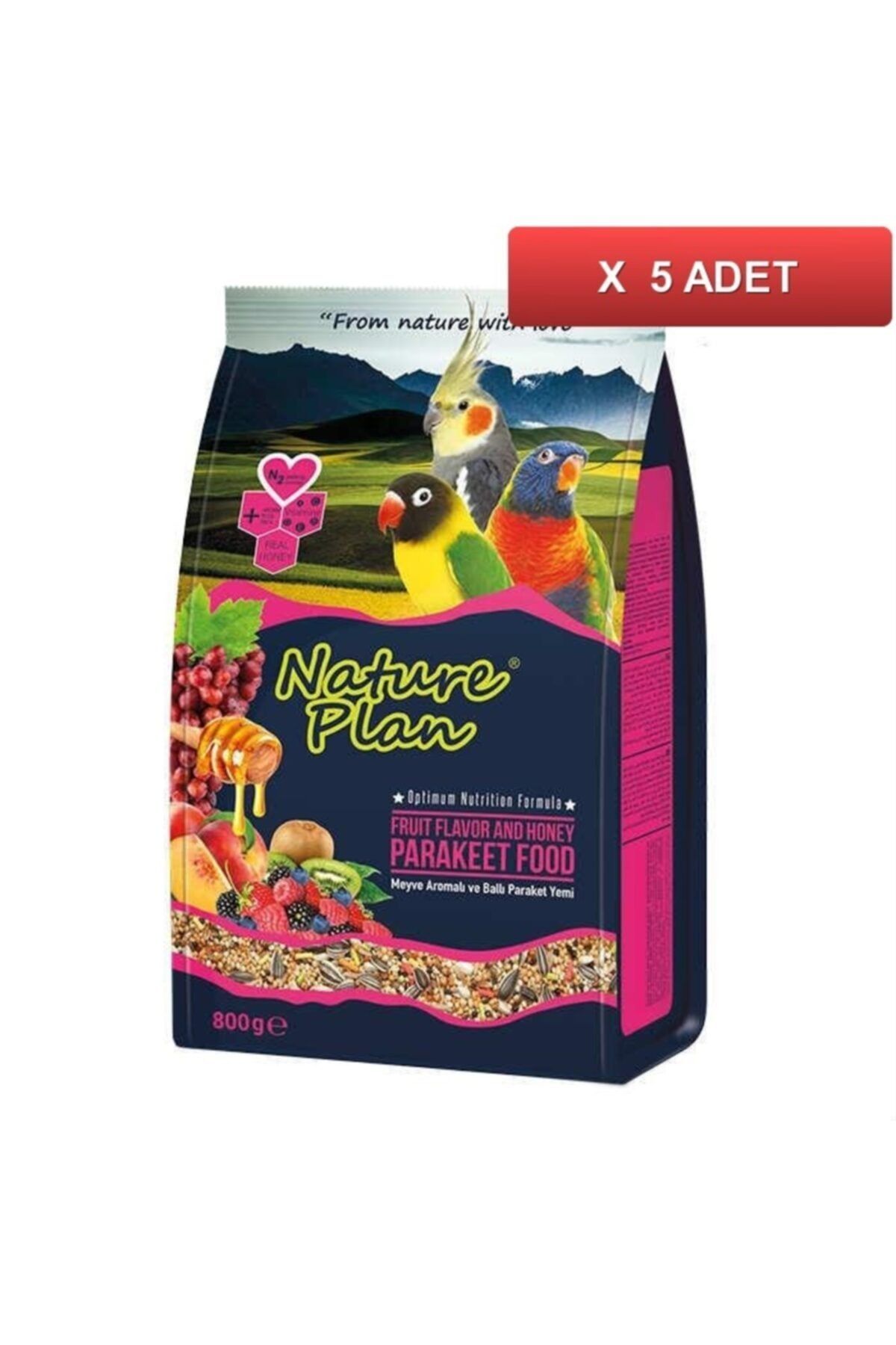 Nature Plan Paraket Yemi 800 Gr (5 Paket)
