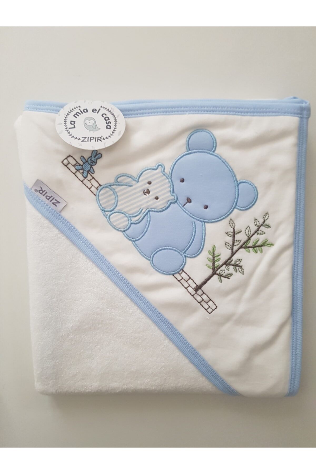Zıpır Bebek Beyaz Banyo Havlusu