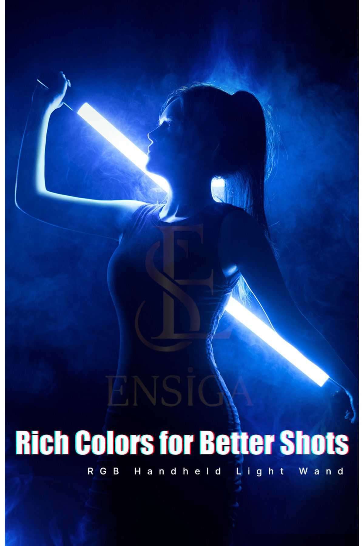 1 چراغ عکاسی قابل شارژ RGB نورپردازی LED فیلمبرداری زنده نور 2+1 متری با سه پایه