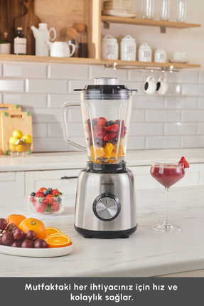 Inox 1.5 Lt Cam Hazneli Smoothie Blender Image 7