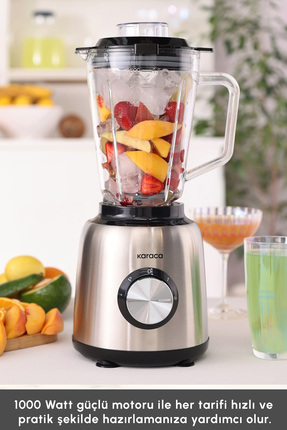 Inox 1.5 Lt Cam Hazneli Smoothie Blender Image 2