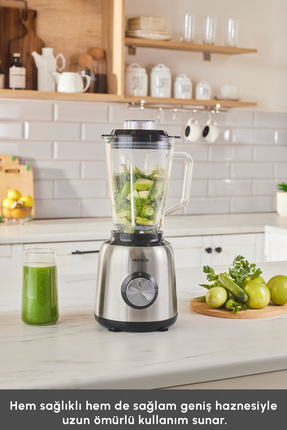 Inox 1.5 Lt Cam Hazneli Smoothie Blender Image 5