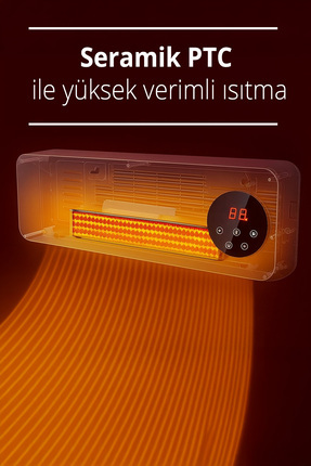 Kht-8490 Duvar Tipi Isıtıcı Ve Vantilatör Beyaz Image 6